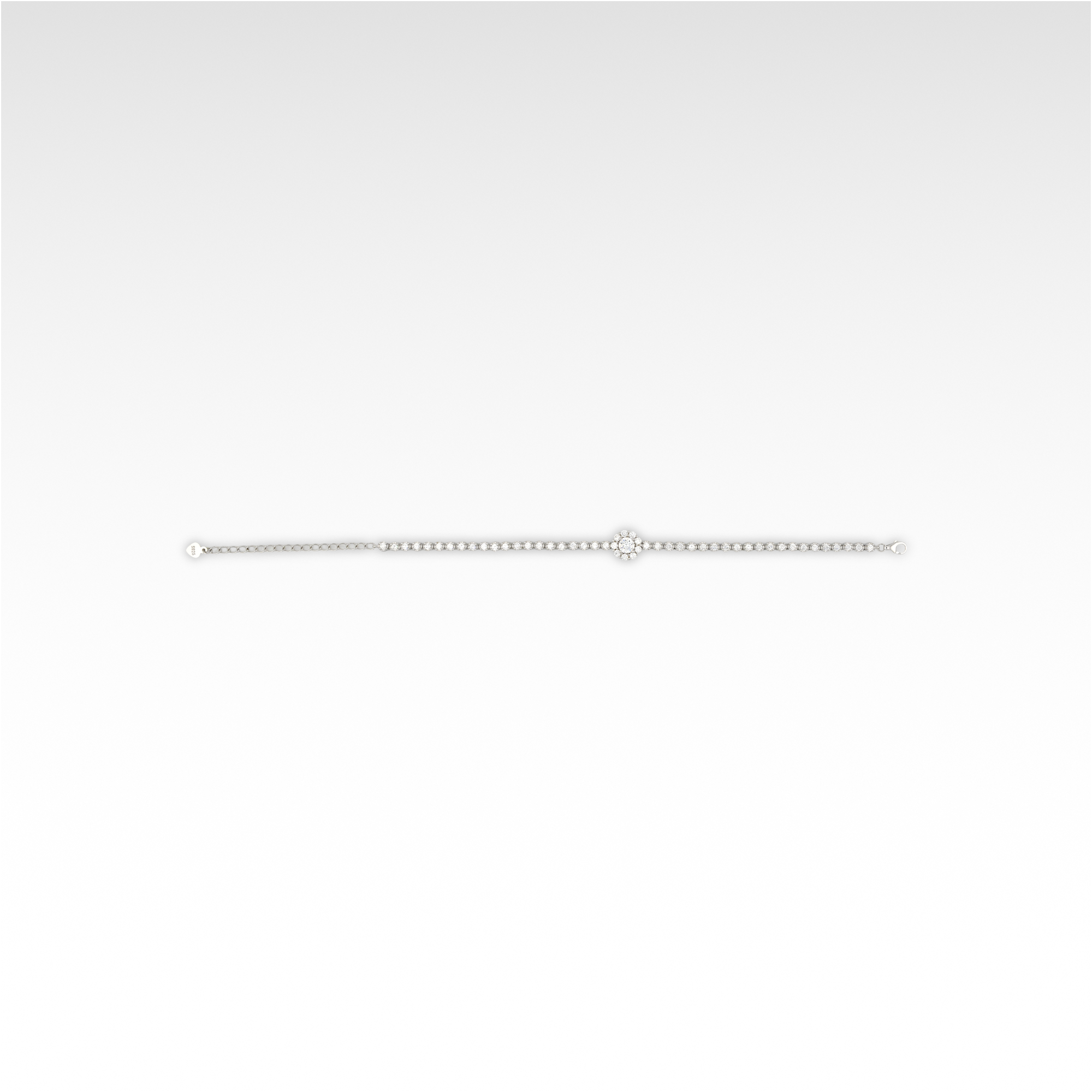 Founder’s Rosette Halo Tennis Bracelet