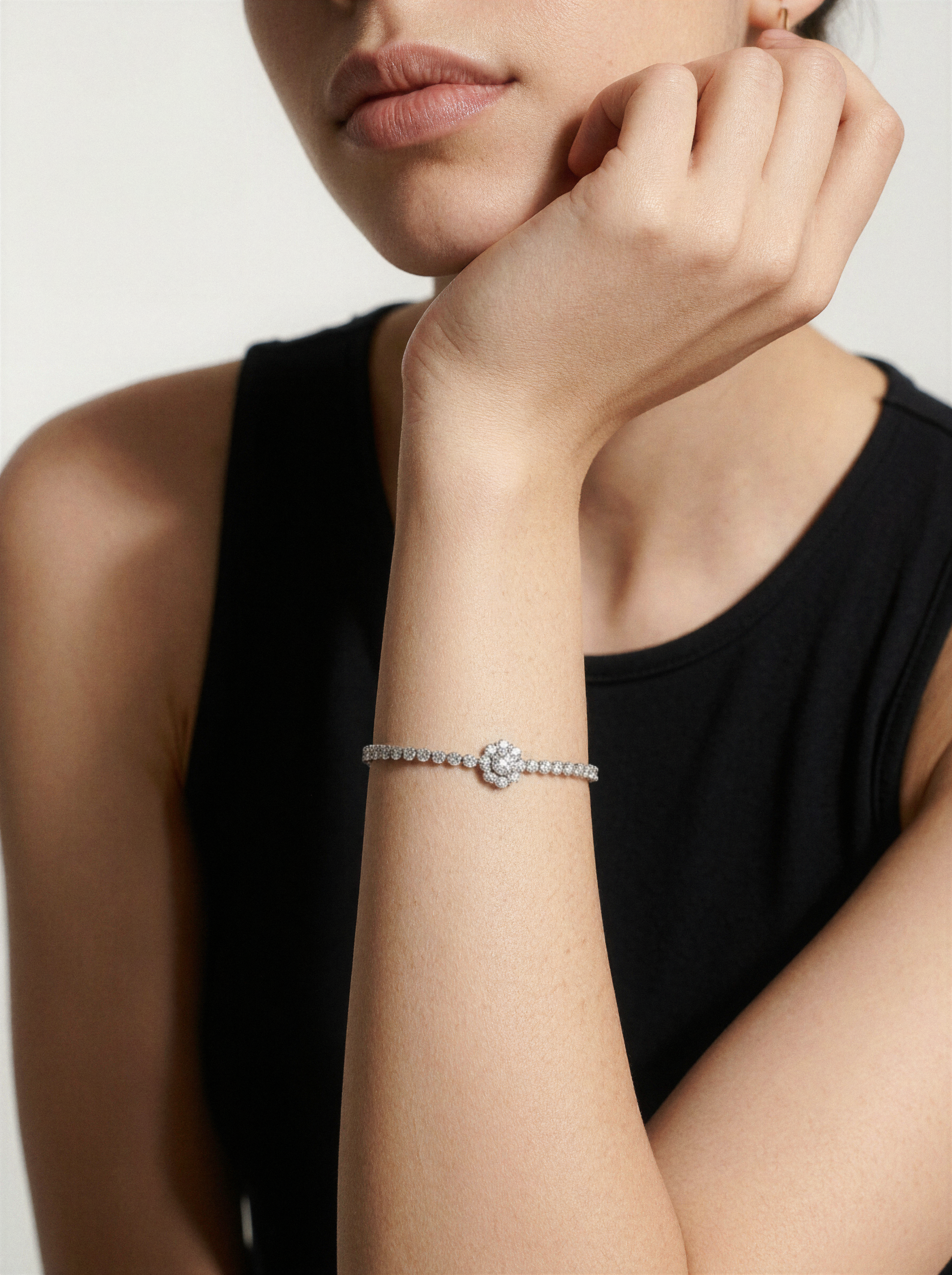 Founder’s Rosette Halo Tennis Bracelet