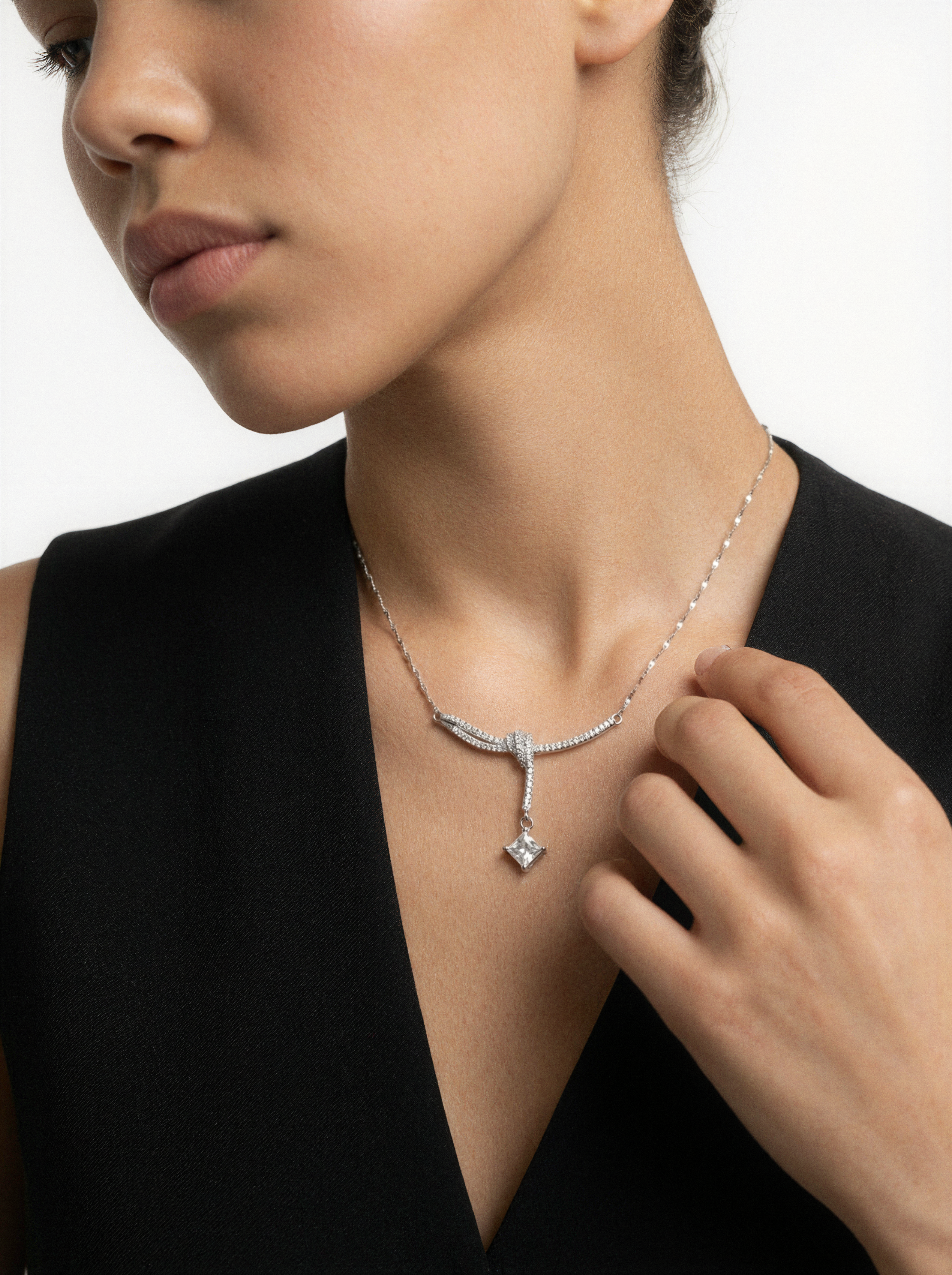 Founder’s Ribbon Moissanite Pendant