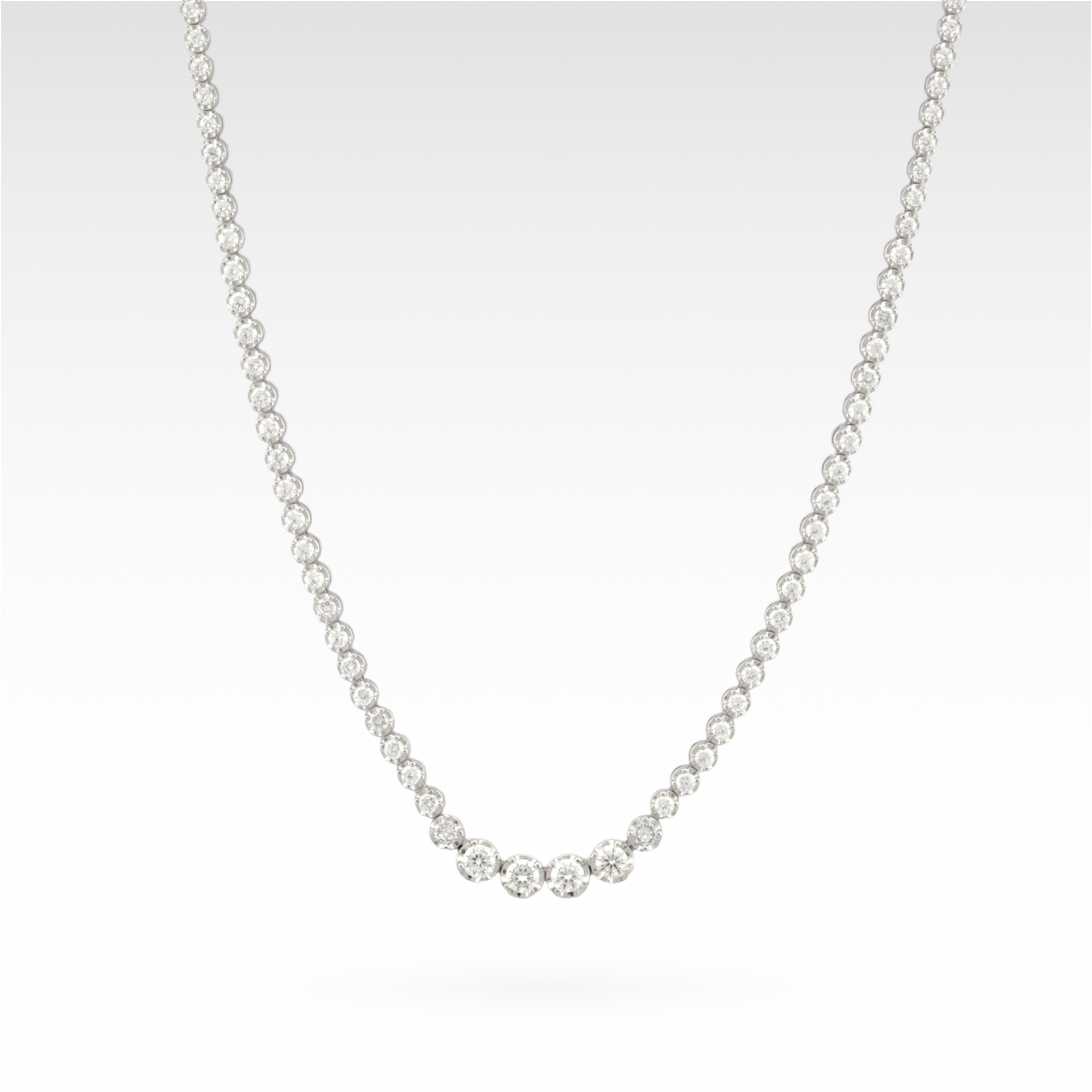 Founder’s Resonance Moissanite Graduated Tennis Necklace